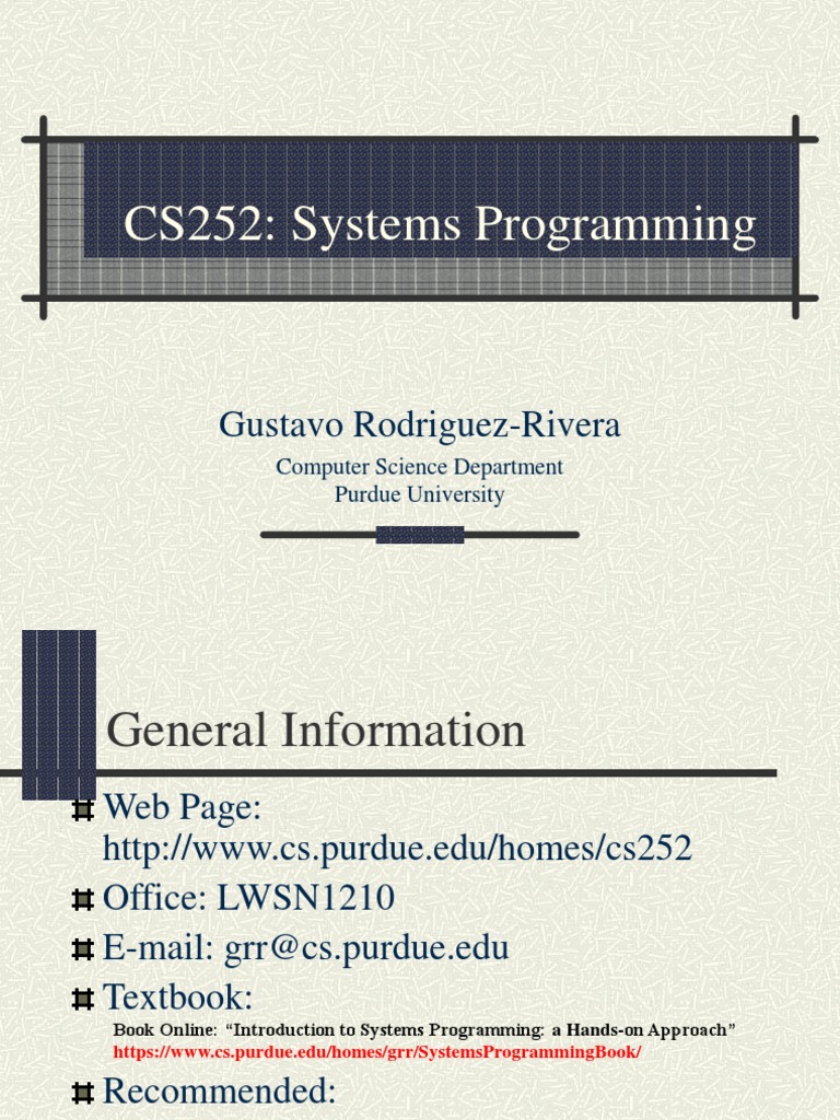 CS252 Slides New | PDF | Operating System | Pointer (Computer Programming)