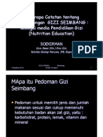 BBRP Catatan Gizi Seimbang Sebagai Nutrition Education - Soekirman