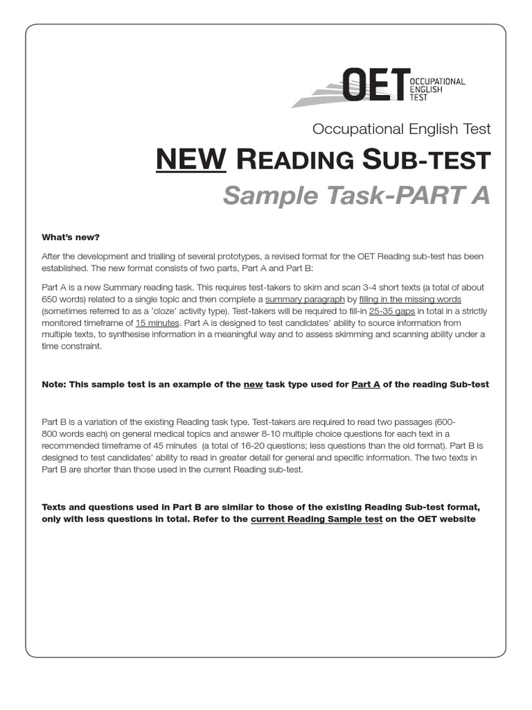 OET Reading PDF | PDF | Migraine | General Practitioner