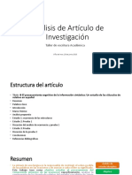 Análisis de Artículo de Investigación