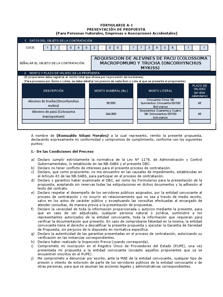 Formulario A | PDF | Business