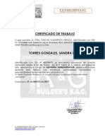 Certificado de Trabajo Sandra Pilar