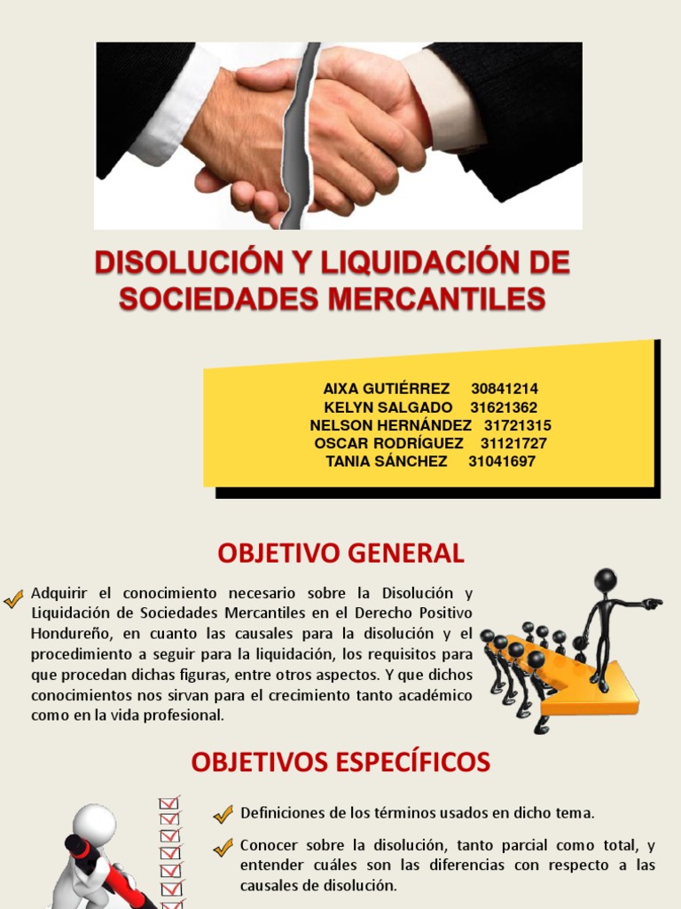 Disolucion y Liquidacion de Sociedades Mercantiles Sociedad de responsabilidad limitada