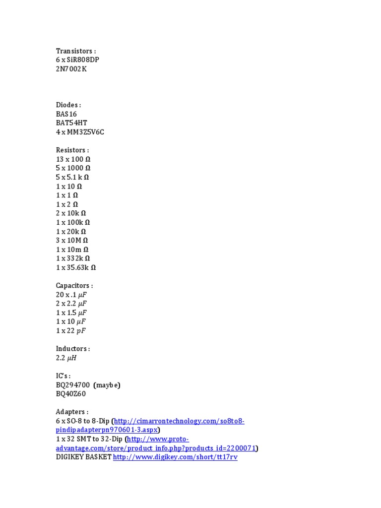 Electronic Components Inventory List | PDF | Science & Mathematics ...