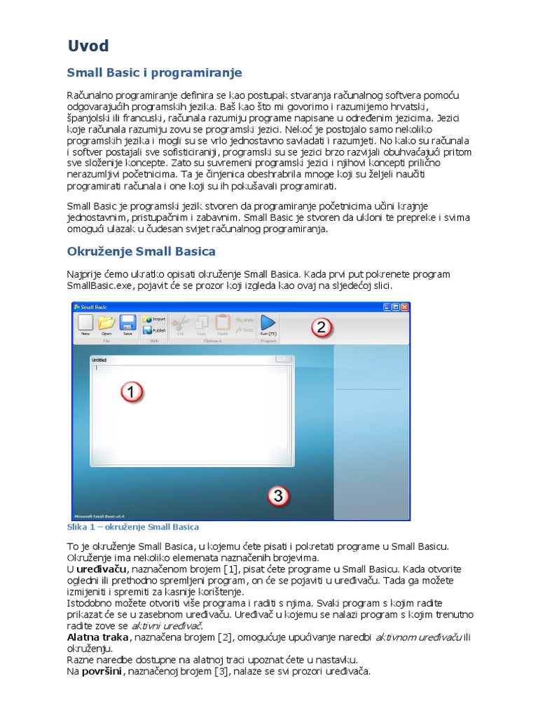 Uvod U Small Basic PDF | PDF