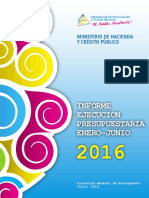Informe Ejecucion Presupuestaria Enero-Junio 2016