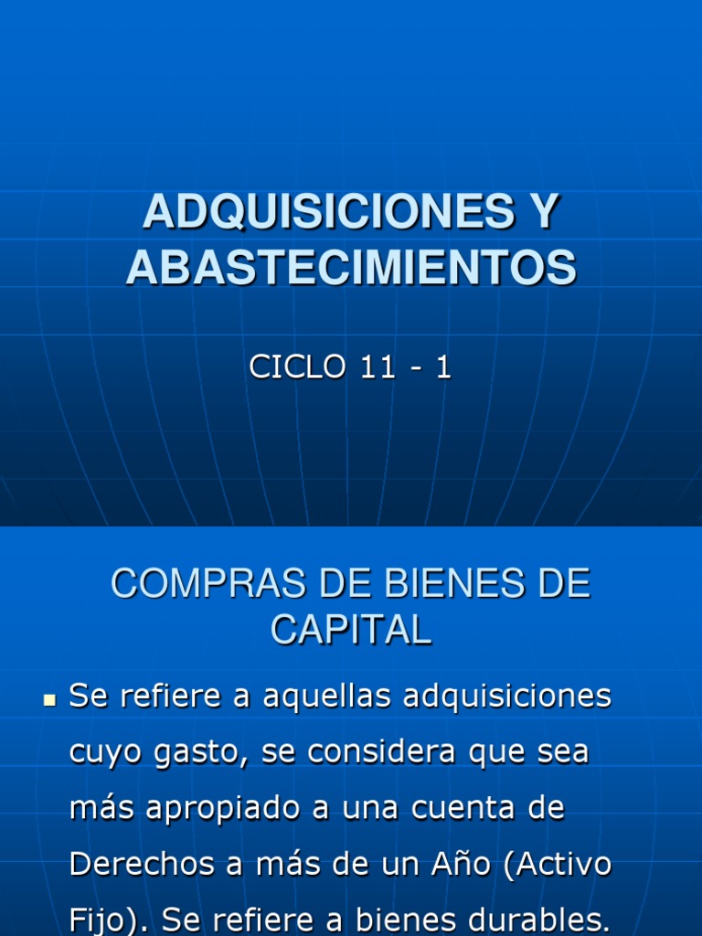 Compras de Bienes de Capital Buena capital Bienes