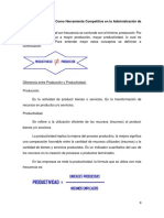 La Productividad Como Herramienta Competitiva en La Administracion de Operaciones