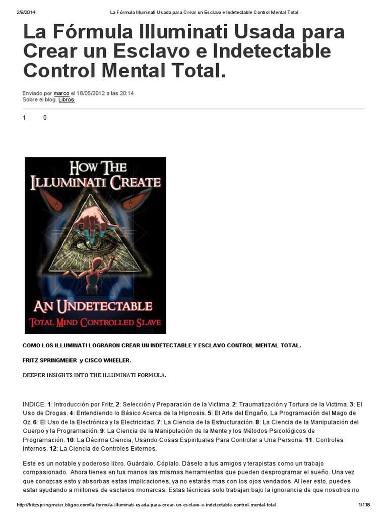 MK Ultra Cisco Wheeler La Formula Illuminati Usada para Crear Un ...