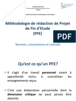 Methodologie de Redaction de Projet de Fin d’Etude PFE