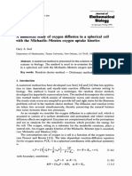 A Numerical Study of Oxygen Diffusion in a Spherical Cell