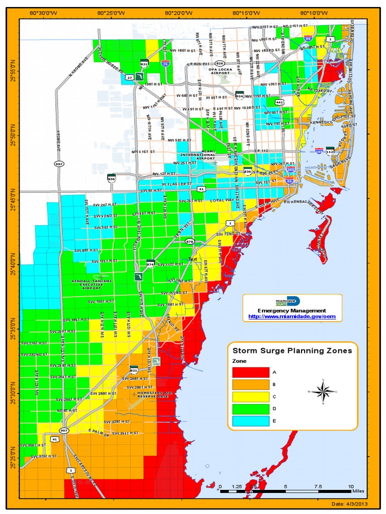 Zonas de riesgo y plan de evacuación en Miami-Dade
