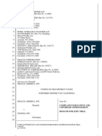 Oracle's complaint against Google for Java patent infringement