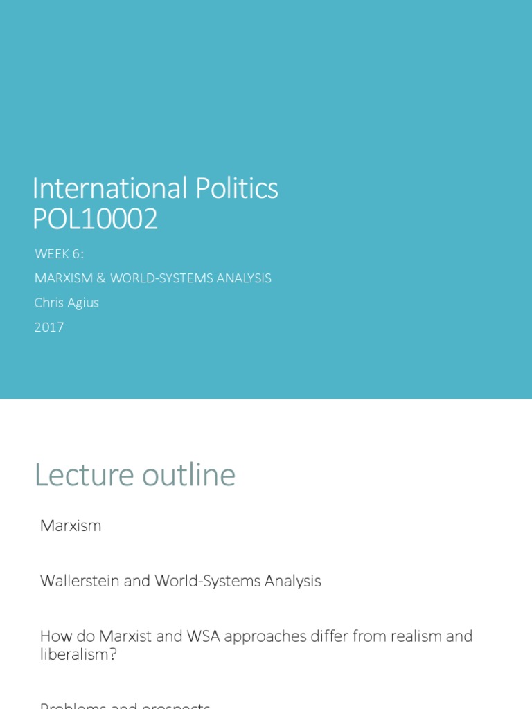 Marxism and World-Systems Analysis Overview | PDF | World Systems ...