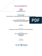 Continental Breakfast Menu 1