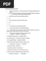 Audio Lingual Method Quiz