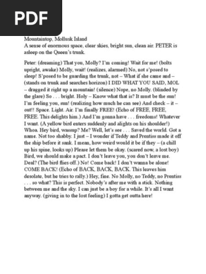 Peter And The Starcatcher Monologue Pdf