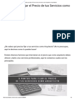 5 Puntos para Fijar El Precio de Tus Servicios Como Arquitecto - Arquinétpolis