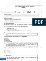 Evaluación de lectura sobre la vergüenza