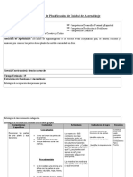 Esquema Planificación de Unidad de Aprendizaje