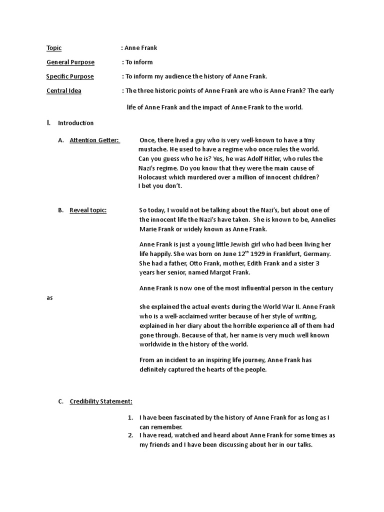 Anne frank summary image