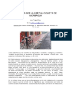 Estelí, Ciudad para Ciclistas en Nicaragua