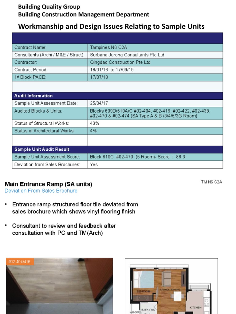 Floor Tile Layout Deviations Report | PDF | Door | Architectural Elements