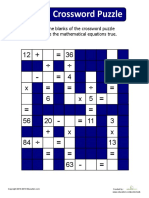 Math Crossword PDF