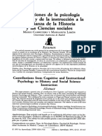 Aportaciones de la psicología cognitiva y de la instrucción a la enseñanza de la Historia y las Ciencias sociales