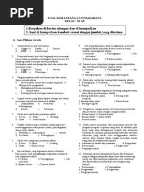 Contoh Soal Essay Sarana Dan Prasarana