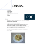 Carbonara Recipe