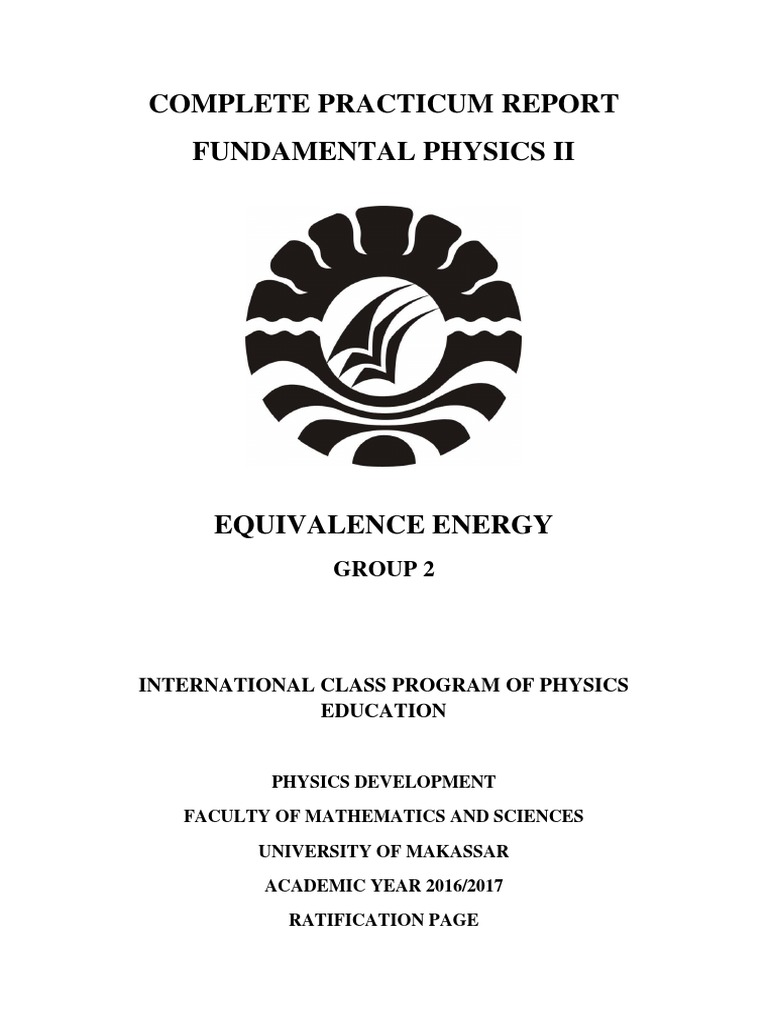 Energy Equivalence Practicum Report | PDF