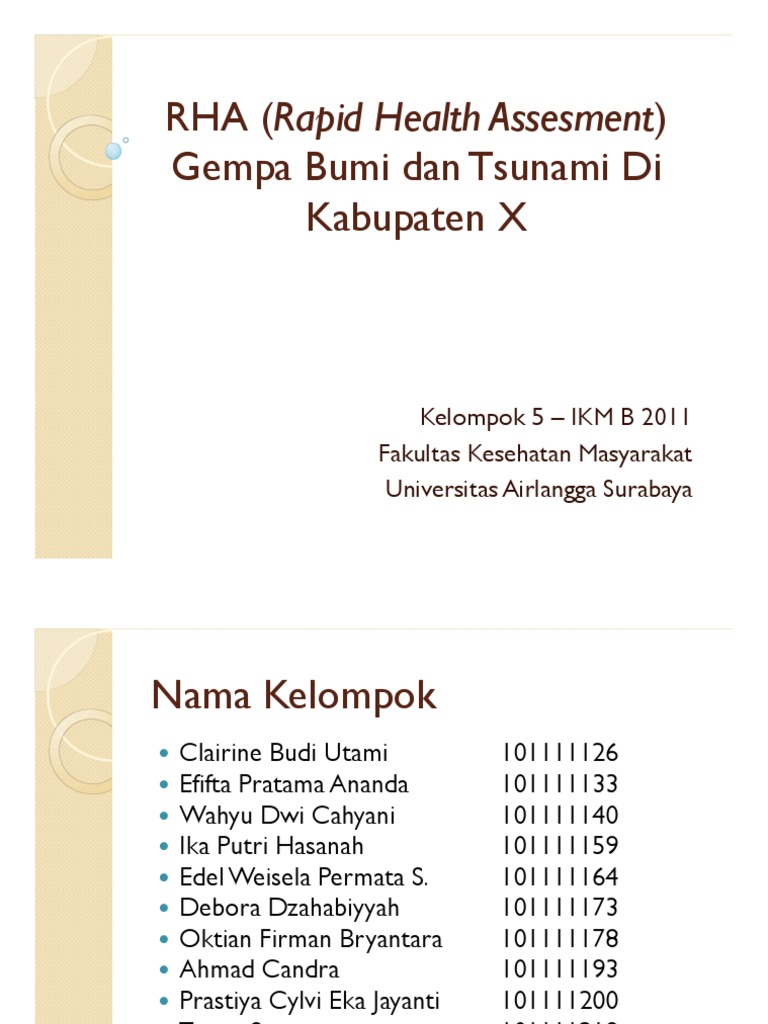 Contoh Rha Rapid Health Assesment Pdf