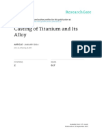 Casting of Titanium and Its Alloys