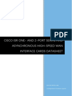 Cisco ISR One- And 2-Port Serial and Asynchronous High-Speed WAN Interface Cards Datasheet