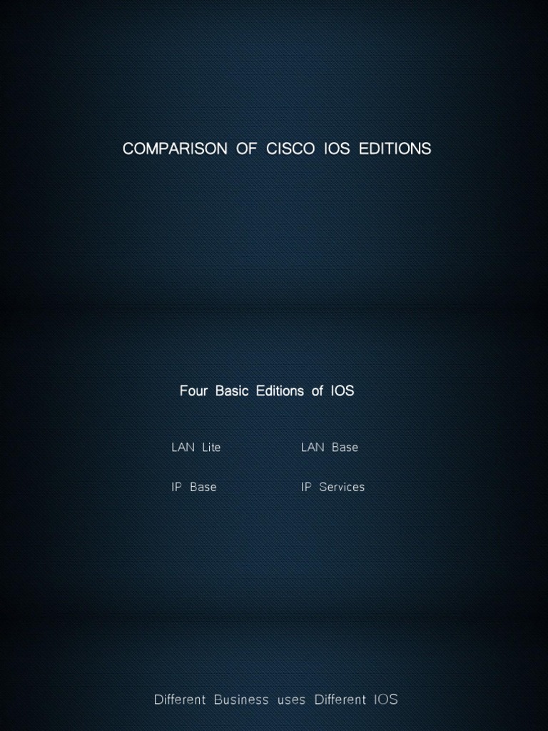 Comparison of LAN Lite, LAN Base, IP Base and IP Services | PDF