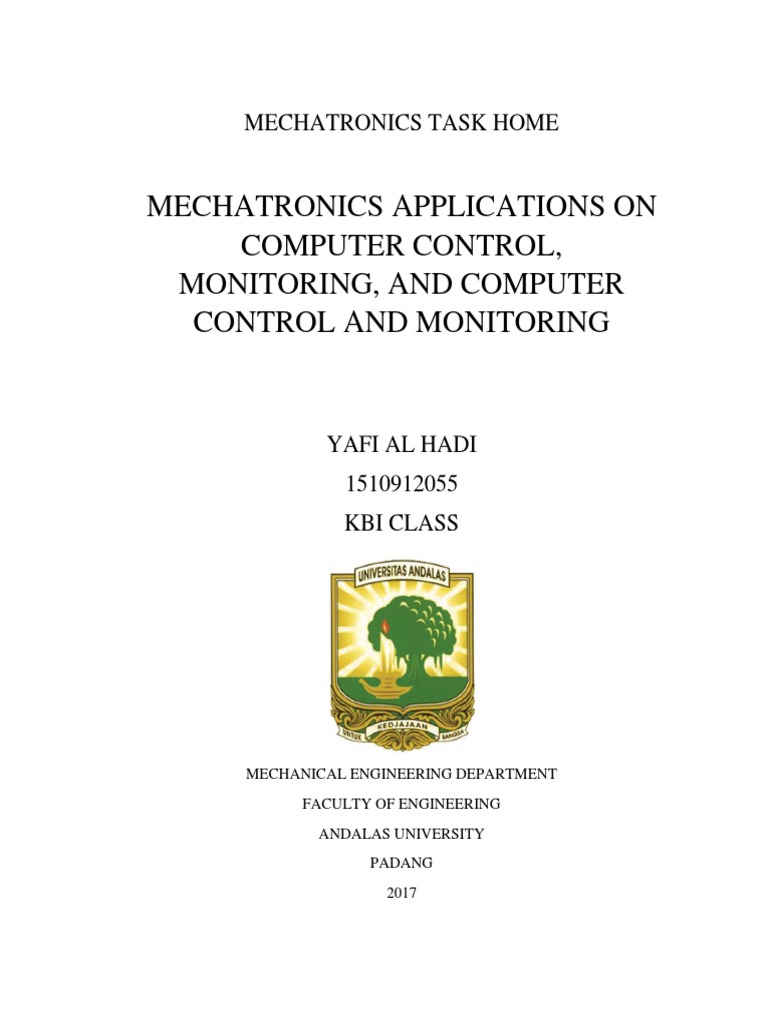 Mechatronics in Computer Control Systems | PDF | Airbag | Transmitter