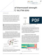 Calculation of Thermowell Strength To ASME PTC 19.3 TW-2010