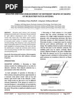 Analysis and Gain Enhancement of Different Shapes of Shapes of Microstrip Patch Antenna