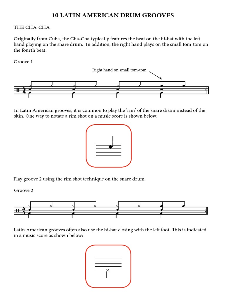 10 Latin American Drum Grooves Drum Kit Rhythm And Meter