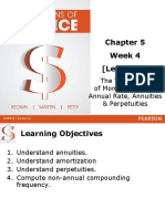Week 4 (Lecture 4) : The Time Value of Money: Effective Annual Rate, Annuities & Perpetuities