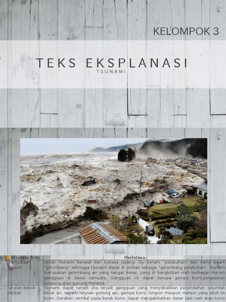 Contoh Teks Eksplanasi Tsunami