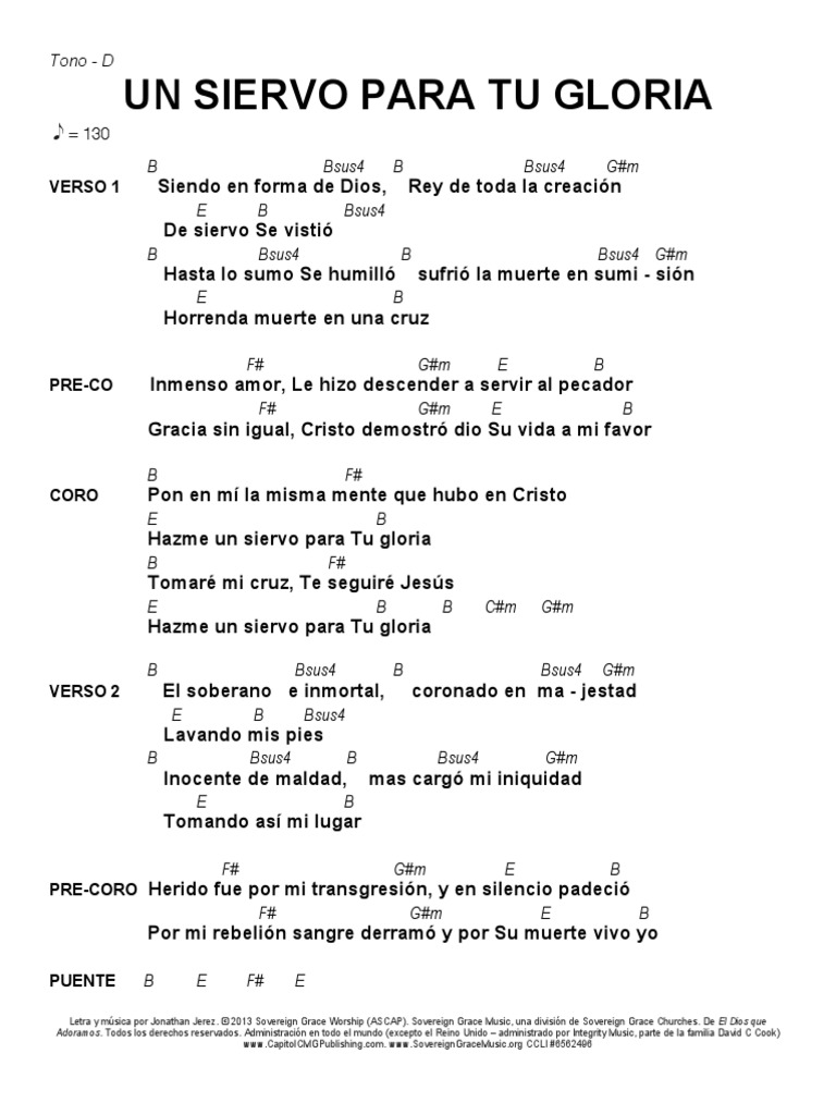 Un Siervo Para Tu Gloriaguitarra Creencia religiosa y doctrina