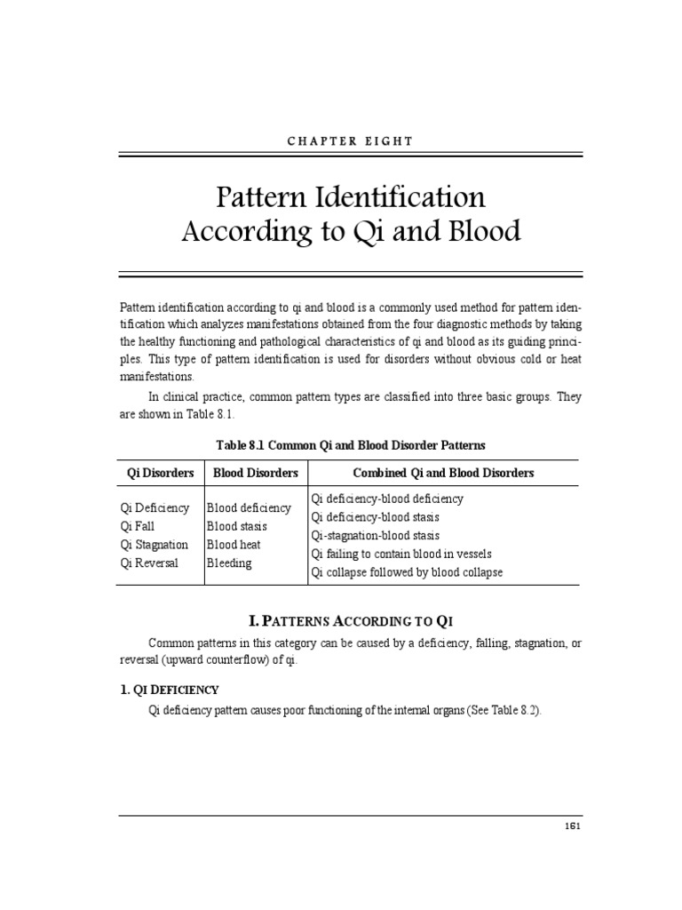 Qi and Blood Pattern Identification Guide | PDF | Bleeding ...