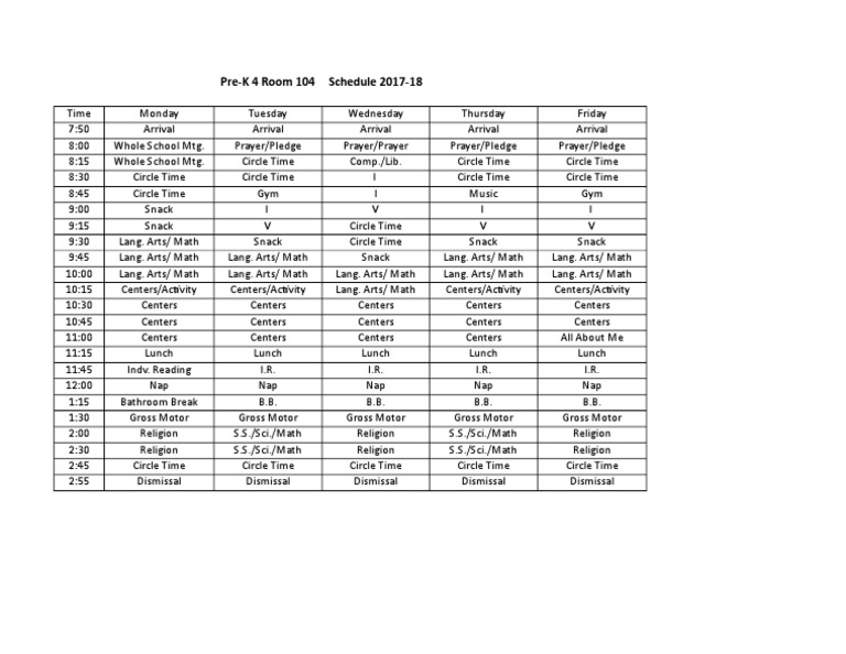 Schedule | PDF | Foreign Language Studies | Wellness