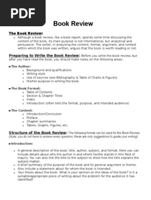 book review format