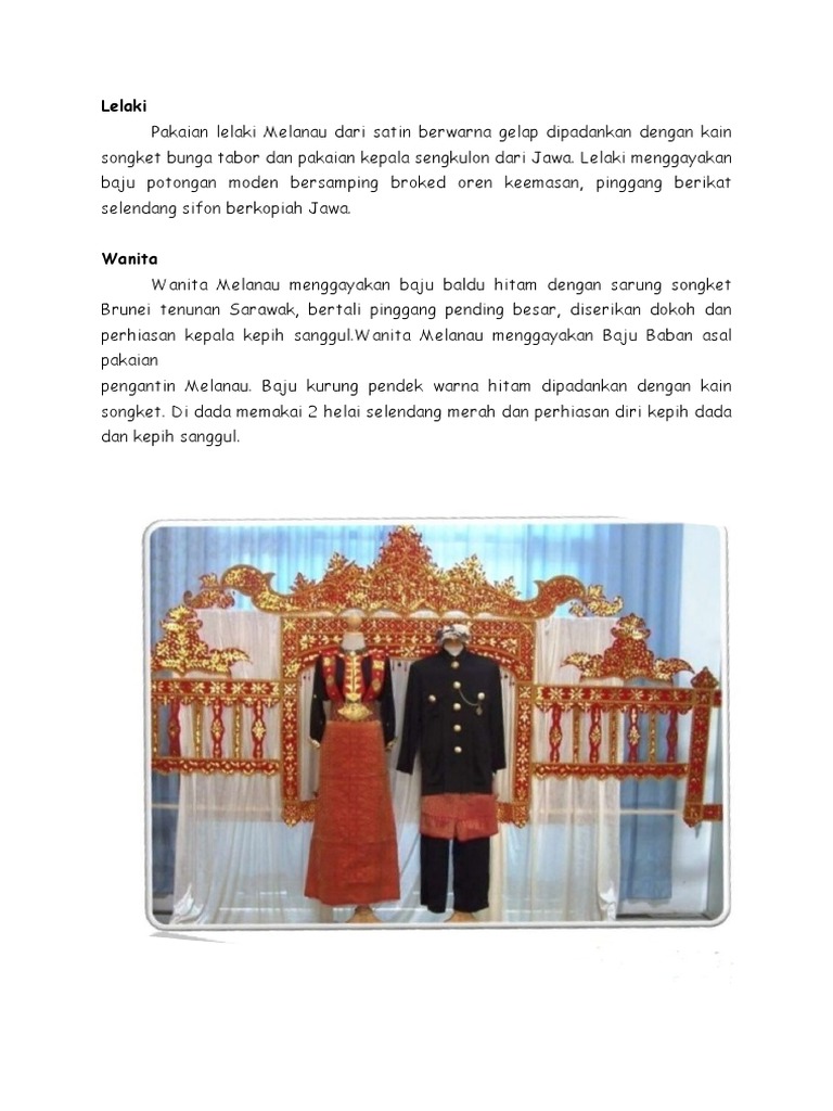 Pakaian Kaum Melanau | PDF