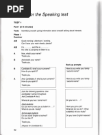 Cambridge PET Book 6 Speaking Test 1