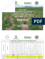 BOLETÍN AGROMETEOROLÓGICO correspondiente a la Primera Decena del mes de Septiembre Nº 1175-Altiplano