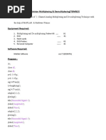 Exp - No:05 Time Division Multiplexing & Demultiplexing (TDM&D) Aim